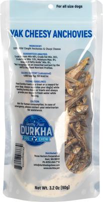 Yak Cheesy Anchovies Dehydrated Dog Treats, 3.2-oz bag