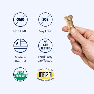 Full-Spectrum Hemp Oil Bites Peanut Butter Flavored Calming Chew Supplement for Dogs, 30 count