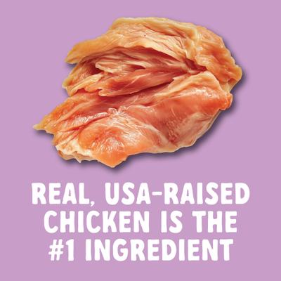 Premios de pollo sin cereales para perros, bolsa de 8 oz