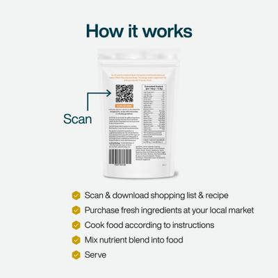 Receta casera de macarrones con pavo y trigo integral: alimento fresco para perros y mezcla de nutrientes, bolsa de 4 oz