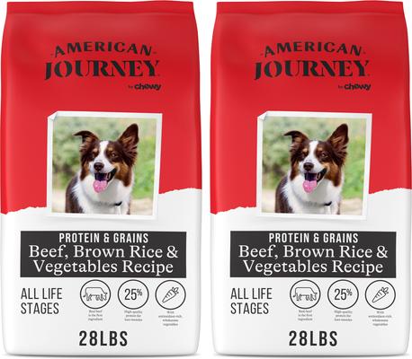 Protein & Grains Salmon, Brown Rice & Vegetables Recipe Dry Dog Food, 28-lb bag