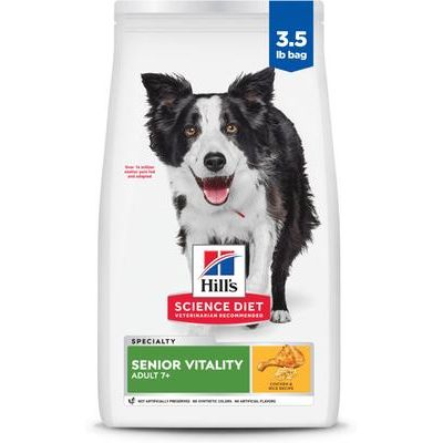 Alimento seco para perros adultos mayores de 7 años con receta de pollo Vitality, bolsa de 12.5 lb