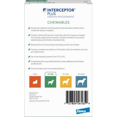 Masticables para perros, 8.1-25 lbs, (Caja verde), 6 masticables (suministro para 6 meses)