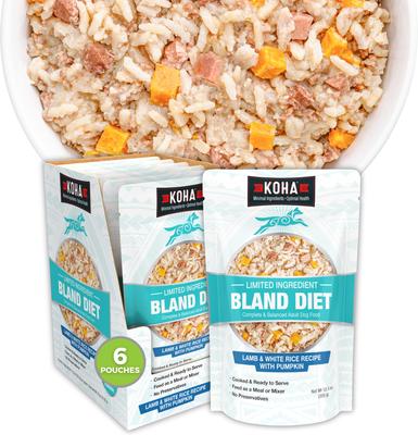 Limited Ingredient Bland Diet Sensitive Stomach Beef & White Rice Wet Dog Food, 12.5-oz pouch, case of 6