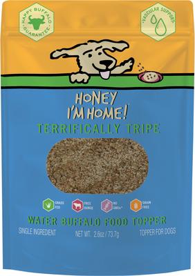 ¡Aderezo para comida para perros Barkin' Bully de búfalo de agua natural, bolsa de 38 g!