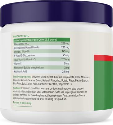 YuMOVE Advanced Vet Strength - Masticables blandos con sabor a mariscos sabrosos, suplemento para el apoyo de caderas y articulaciones para perros, 90 unidades