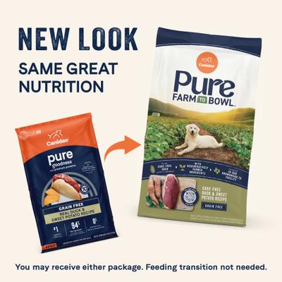 Pure Farm To Bowl Cage-Free Duck & Sweet Potato Recipe Dry Dog Food, 12-lb bag