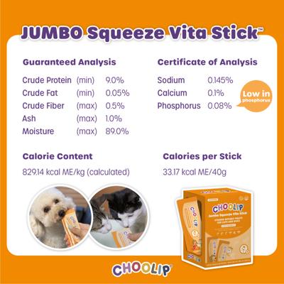 Jumbo Squeeze Vita Stick Grab n Go Seafood & Fish Grain-Free Lickable Dog & Cat Treats, 28.2-oz box, 20 count
