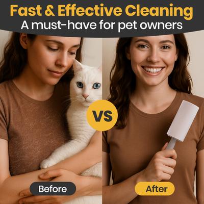 Pet Lint Roller for Clothes, Yellow, 1000 sheets (5 Rollers + 5 Refills)