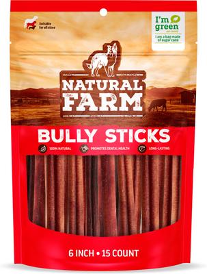 Odor Free 6-inch Bully Stick Dog Chews, 80 count