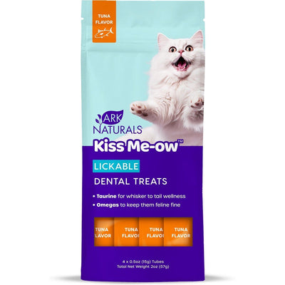 Kiss Me-Ow Dental Treats para Lamer, sabor Atún. 4 tubos de 15 ml. - Ark Naturals