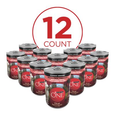 SmartBlend Grain-Free True Instinct Classic Ground with Real Beef & Wild-Caught Salmon Canned Dog Food, 13-oz, case of 12