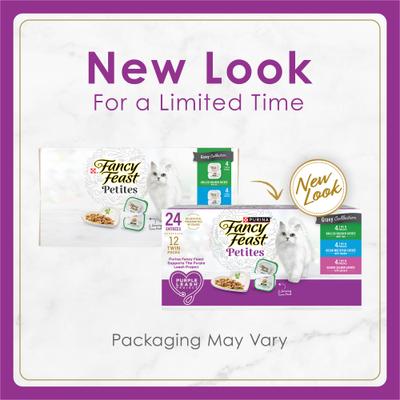 Petites Gourmet Gravy Collection Variety Pack Wet Cat Food, 24 servings, 2.8-oz tray, case of 12