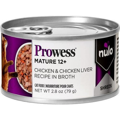 Nulo, Prowess Mature 12+, alimento húmedo funcional para gatos senior 12+, varios sabores, 79 g × 4 / 12 latas