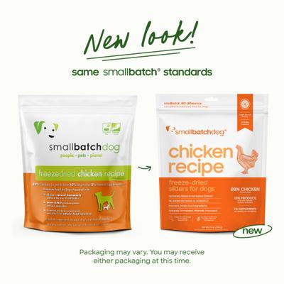 Alimento liofilizado para perros de pollo sin OMG, bolsa de 25 oz