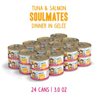 Tuna & Salmon Soulmates Dinner in Gelee Canned Cat Food, 3-oz, case of 24