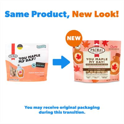 You Maple My Day - Galletas crujientes para perros con sabor a cerdo y arce con leche de cabra, bolsa de 2 oz