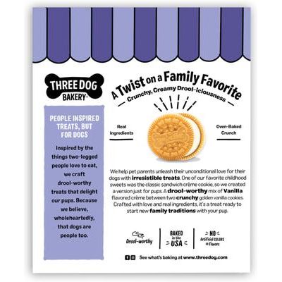 Galletas sándwich doradas y de vainilla Lick'n Crunch para perros, caja de 13 oz