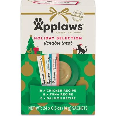 Golosinas para lamer de puré de salmón para gatos, tubo de 0.5 oz, 60 unidades