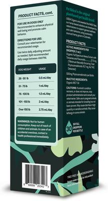 Daily Releaf 500-mg Organic Full Spectrum Hemp Extract Oil Supplement for Large Dogs, 1-fl oz bottle