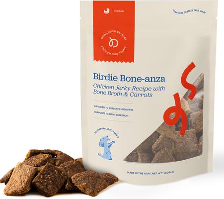 Chicken & Bone Broth High-Protein Jerky Dog Treats, 10-oz bag