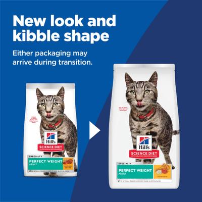 Adult Perfect Weight Management Chicken Recipe Dry Cat Food, 15-lb bag