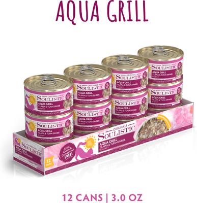 Comida húmeda para gatos Originals Aqua Grill Tilapia & Tuna Dinner en salsa, lata de 3 oz, caja de 12
