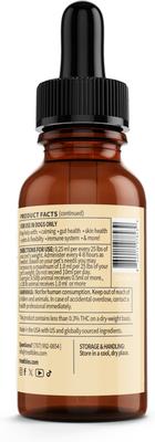 Extra Stength Oil Dropper 1000-mg Full Spectrum Hemp Extract Canine Peanut Butter Flavored Liquid Calming Supplement for Dogs, 1-fl oz bottle