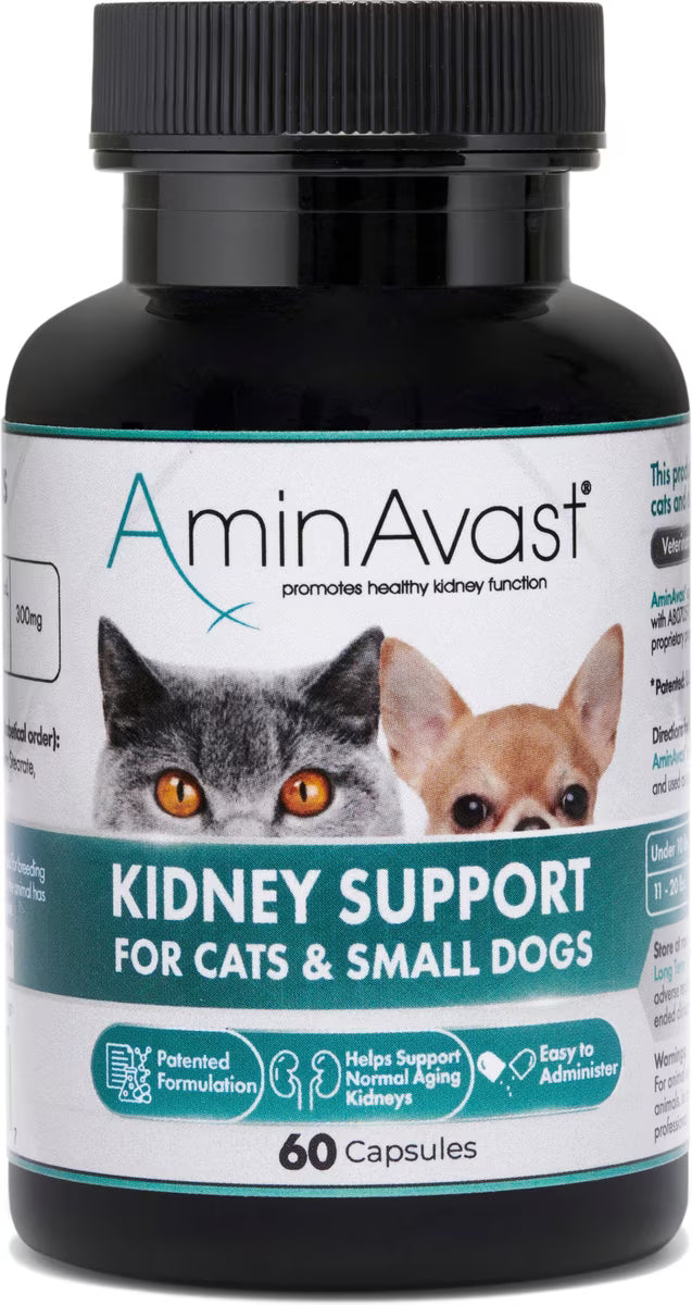 AminAvast Kidney Support Cats & Small Dogs Supplement, 60 count