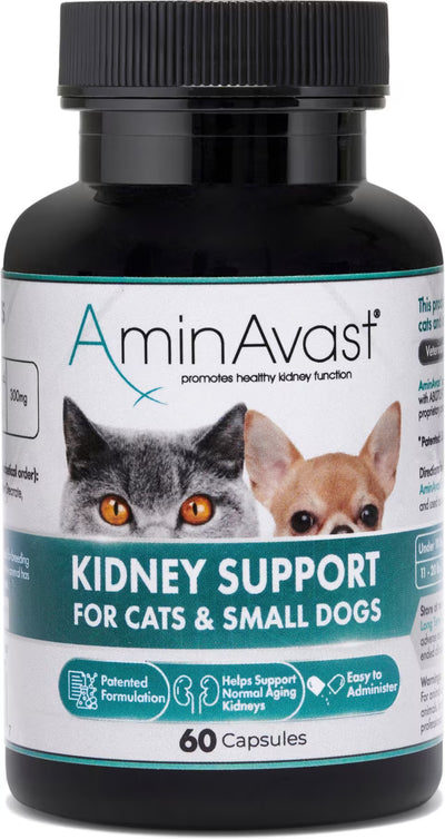 AminAvast Kidney Support Cats & Small Dogs Supplement, 60 count