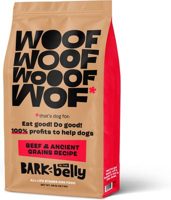 in the Belly Beef & Ancient Grains Recipe Dog Food, 15-lb bag