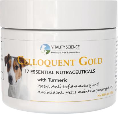 Celloquent Gold Multi-Nutrient Immune Support Powder Supplement for Dogs, 220-g