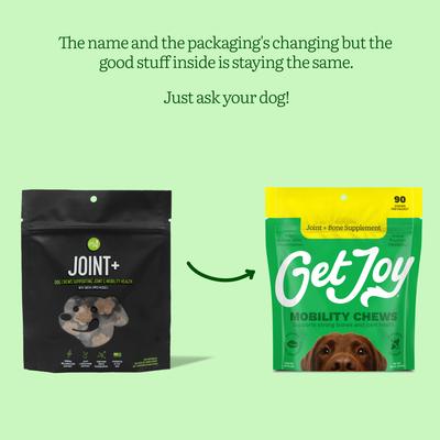 Joint+ - Suplemento masticable blando con sabor a pollo para la movilidad de cadera y articulaciones de perros (90 unidades)