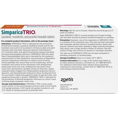 Tableta masticable para perros, 11.1-22.0 lbs, (caja de caramelo), 6 tabletas masticables (suministro para 6 meses)