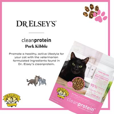 Cleanprotein - Comida seca para gatos con croquetas de cerdo, bolsa de 2 lb