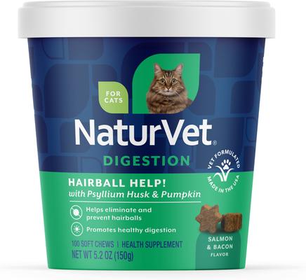 ¡Ayuda con las bolas de pelo! Suplementos masticables blandos con sabor a calabaza para gatos, 50 unidades