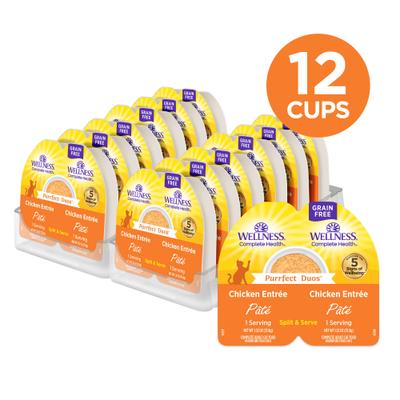 Complete Health Purrfect Duos Chicken Grain-Free Pate Wet Cat Food, 2.64-oz cup, case of 12