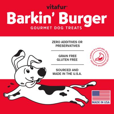 Barkin Burger Beef & Pumpkin Grain-Free Dehydrated Dog Treats, 24-oz bag