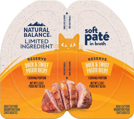 Split Cup Salmon & Sweet Potato Recipe Limited Ingredient Soft Pate in Broth Wet Cat Food, 2.6-oz cup, case of 10