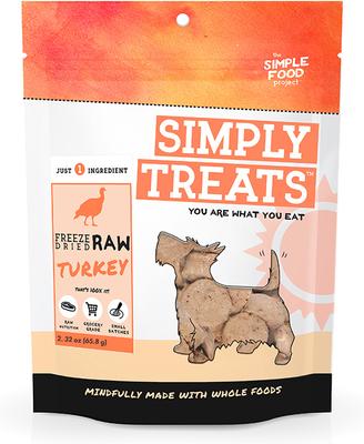 Golosinas liofilizadas de pavo para perros, 2.3 oz