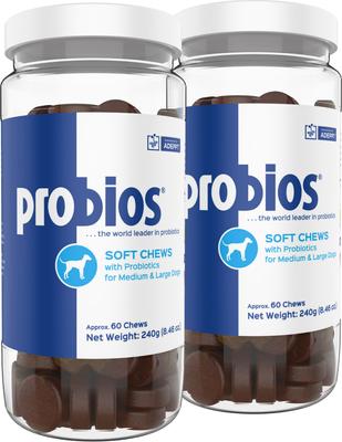 Masticables blandos con probióticos para perros medianos y grandes, 60 unidades