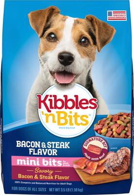 Mini Bits Savory Bacon & Steak Flavor Small Breed Dry Dog Food, 16-lb bag