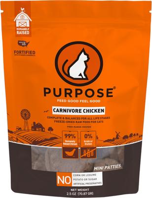 Carnivore Duck Patties Freeze-Dried Raw Cat Food, 12-oz bag