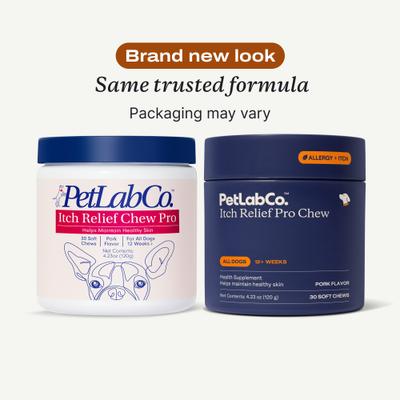 Suplemento para perros Itch Relief Pro con sabor a cerdo, 30 unidades, paquete de 2