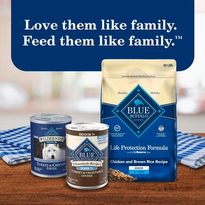 Homestyle Recipe Senior 7+ Turkey & Vegetable Dinner Pate Canned Wet Dog Food, 12.5-oz can, case of 12