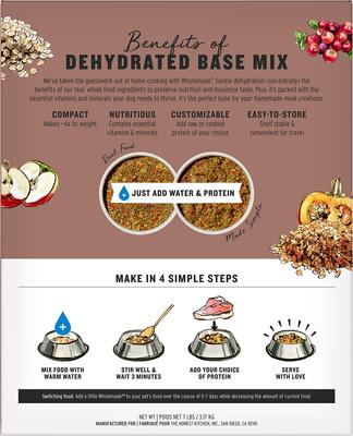 Wholemade Whole Grain, Veggie & Fruit Base Mix Dehydrated Dog Food, 7-lb box