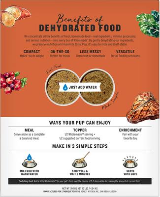 Wholemade Grain-Free Beef Dehydrated Dog Food, 10-lb box