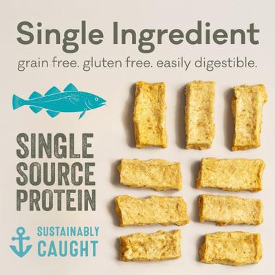 Alaskan Cod Chips Grain-Free Dehydrated Dog Treats, 2.75-oz bag