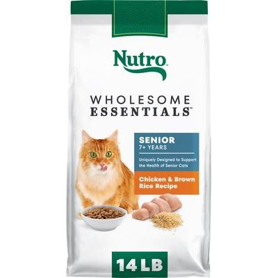 Wholesome Essentials Chicken & Brown Rice Recipe Senior Dry Cat Food, 5-lb bag