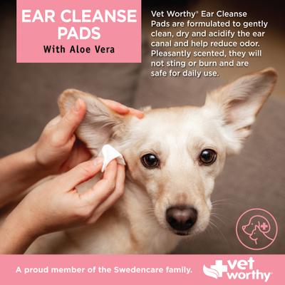 Ear Cleansing Dog Pads, 100 count